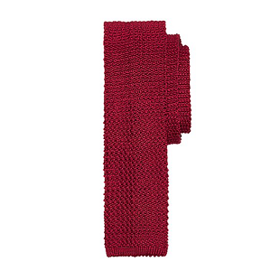 Solid Knit Tie - Red
